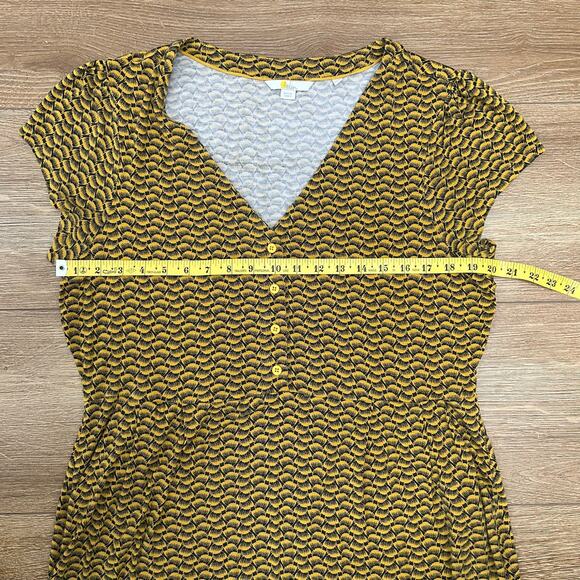 Boden Alberta Tuscan Sun Short Sleeve Jersey Dress Size UK 18 US 14 LONG - Picture 3 of 13